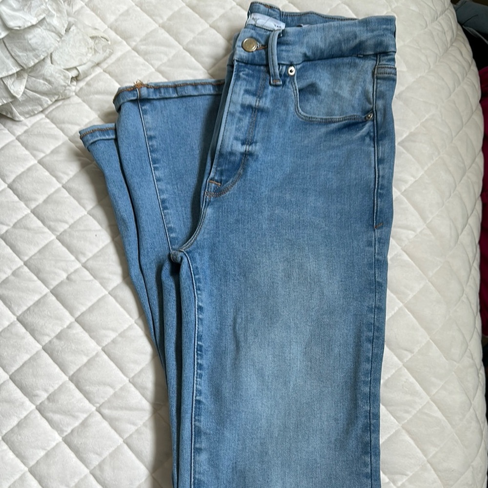 Good American Light Blue Boot Cut Jeans